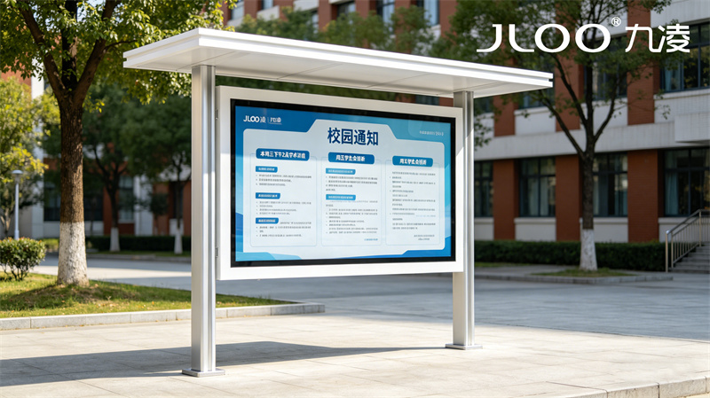 九凌JLOO:户外智能广告机二手车市场宣传APP操控