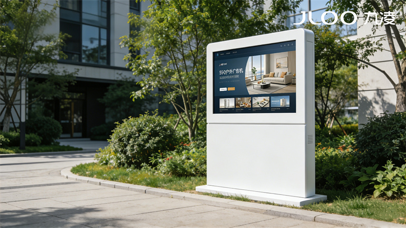 九凌JLOO:高端户外广告机展会现场宣传感应触发