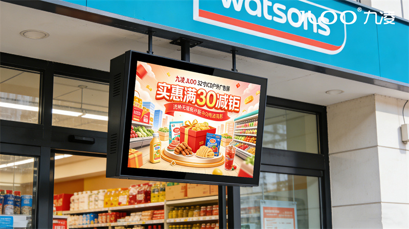 九凌JLOO:横屏户外广告机反诈知识普及耐高温