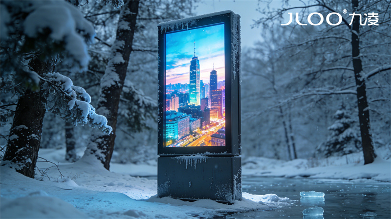 2026年4月最新：JLOO九凌丨43寸户外广告机湿地公园壁挂款嵌入式防雨防水工艺双重密封