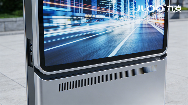 九凌JLOO:一体化广告机商铺出租广告防爆玻璃