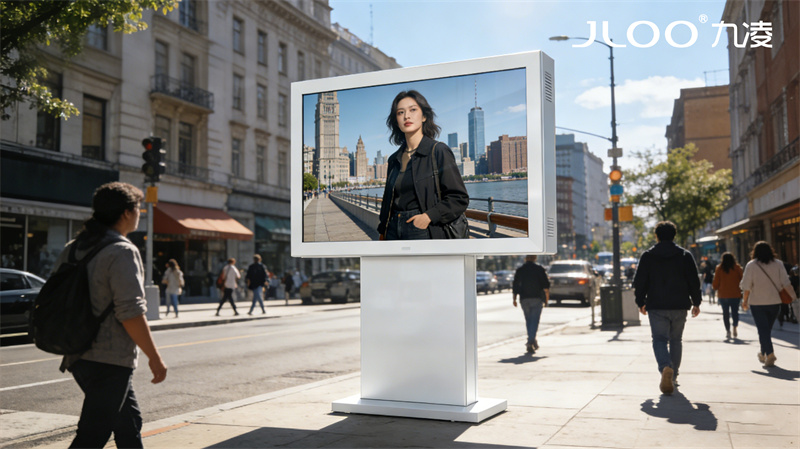 2026年4月最新：JLOO九凌丨65寸户外广告机机场廊桥分屏播放多内容同步展示