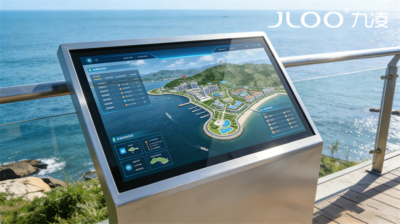 2026年4月最新：九凌JLOO丨55英寸社区超市音频输出立式户外广告机