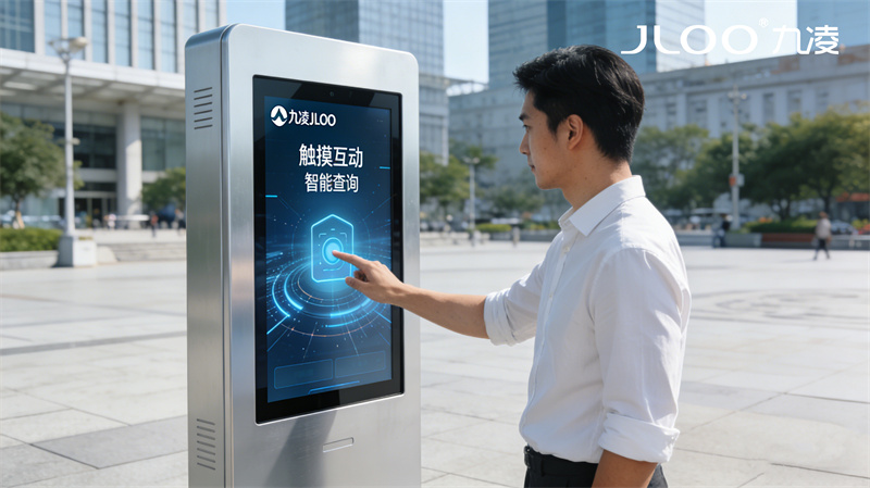 九凌JLOO:横屏户外广告机反诈知识普及耐高温