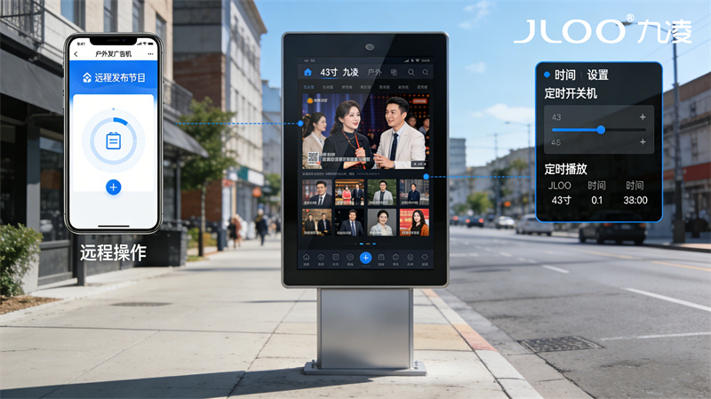 九凌JLOO:高端户外广告机展会现场宣传感应触发