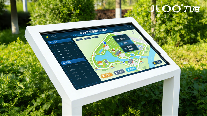 2026年最新：JLOO九凌丨49寸户外广告机科创中心节能散热智能变频降低功耗