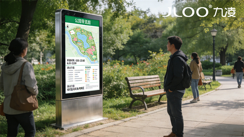 九凌JLOO:旅游景区光学贴合43寸户外广告机价格