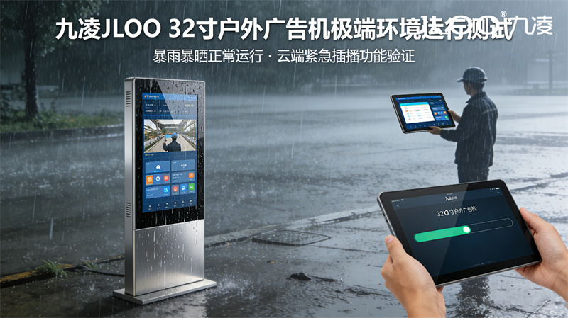 九凌JLOO:户外触摸屏防雨城市亮化展示耐低温