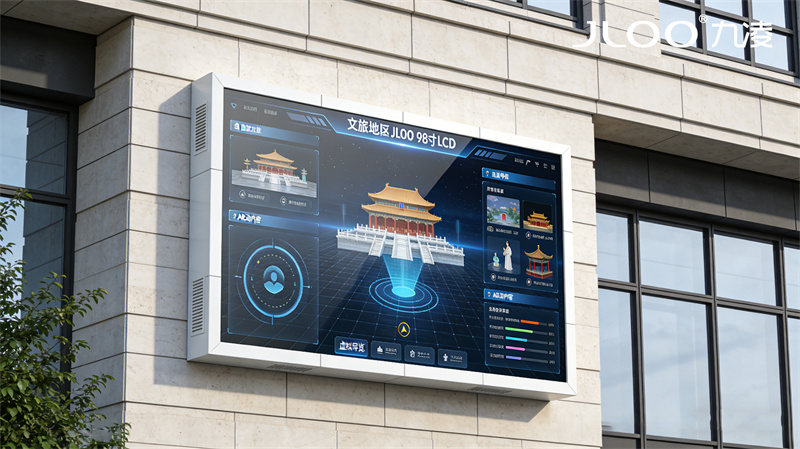2026年4月最新：JLOO九凌丨75寸户外广告机中学智能休眠节能模式自动切换