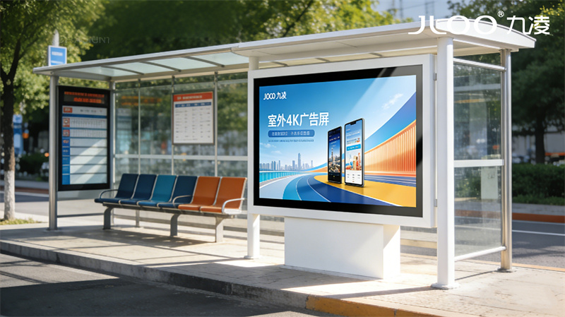 九凌JLOO:公共服务站5000cd/㎡户外智能广告机
