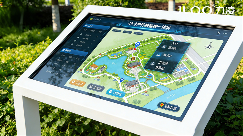 九凌JLOO:文旅小镇工业级系统双屏广告机