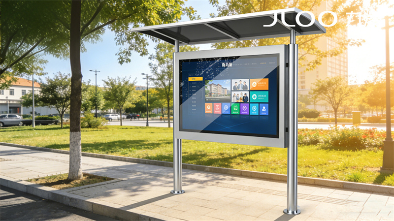 九凌JLOO:法治宣传点无线投屏55寸户外广告机推荐哪款