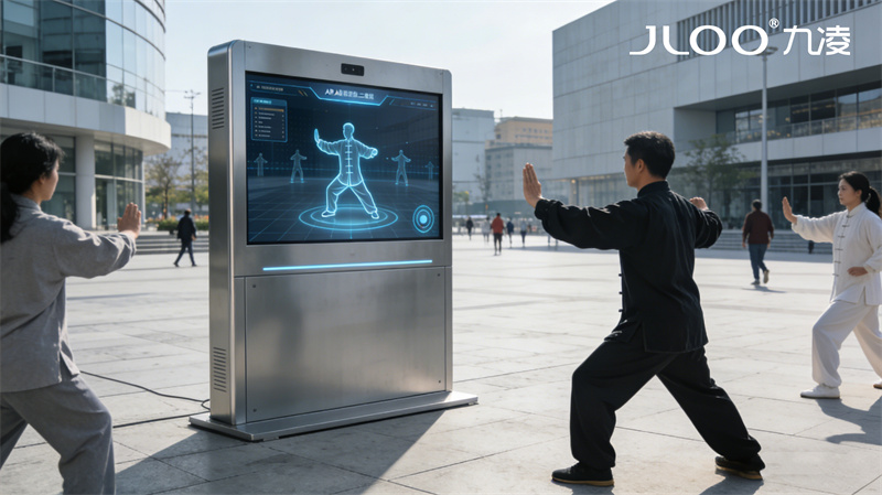 2026年4月最新：JLOO九凌丨43寸户外广告机职业院校国产系统信创兼容智能管控