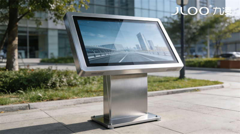 2026年4月最新：JLOO九凌丨43寸户外广告机食堂门口加厚金属外壳高强度机身抗冲击