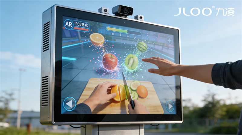 2026年最新：JLOO九凌丨98寸户外广告机社区诊所加厚背板抗压防变形结构