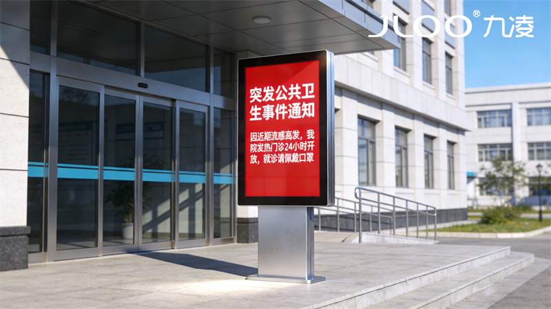 2026年4月最新：JLOO九凌丨75寸户外广告机中学智能休眠节能模式自动切换