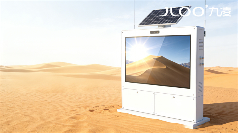 2026年4月最新：JLOO九凌丨75寸户外广告机环卫站点智能风冷散热温控自动启停高温不降频