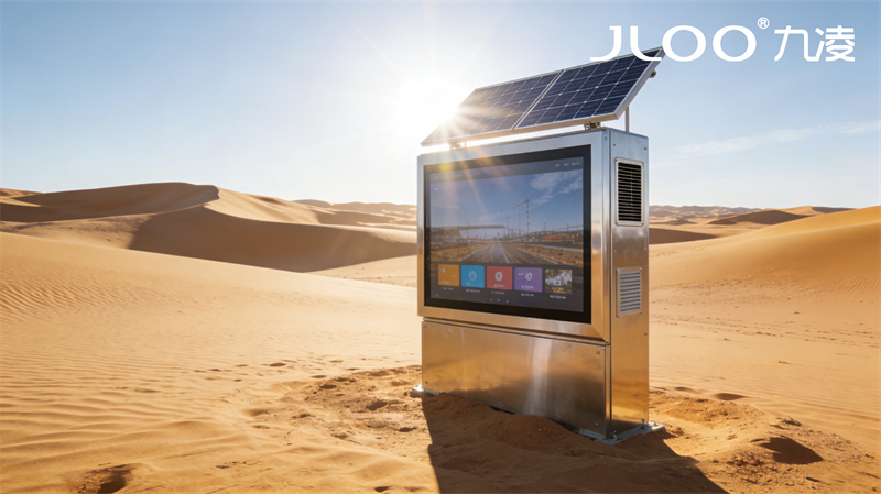 九凌JLOO:化工园区人脸识别横屏户外广告机