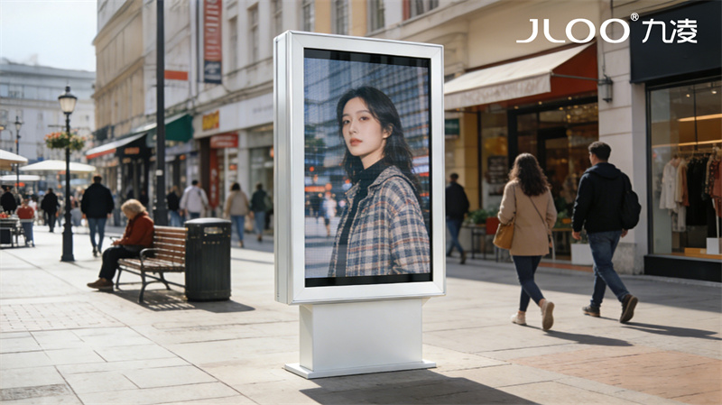 2026年最新：JLOO九凌丨49寸户外广告机科创中心节能散热智能变频降低功耗