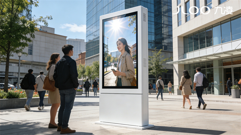 2026年4月最新：JLOO九凌丨75寸户外广告机乡村驿站户外过热保护高温自动休眠防护