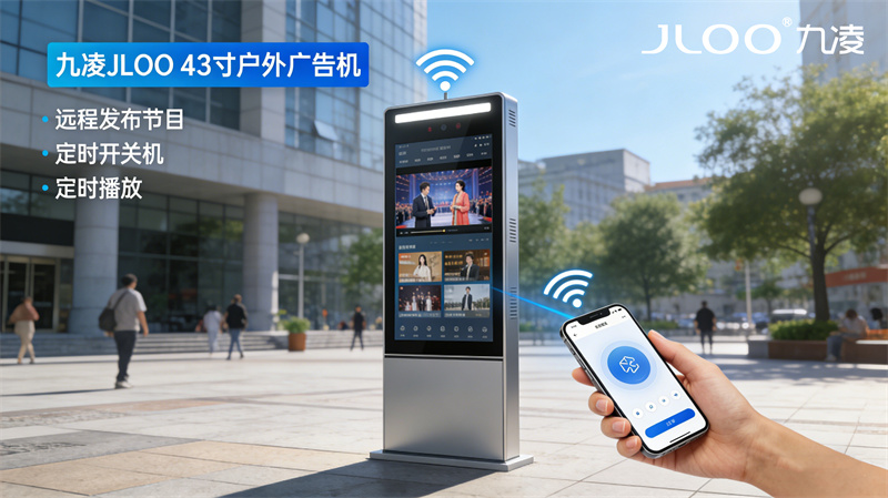 2026年4月最新：JLOO九凌丨75寸户外广告机小学插件拓展功能模块化升级