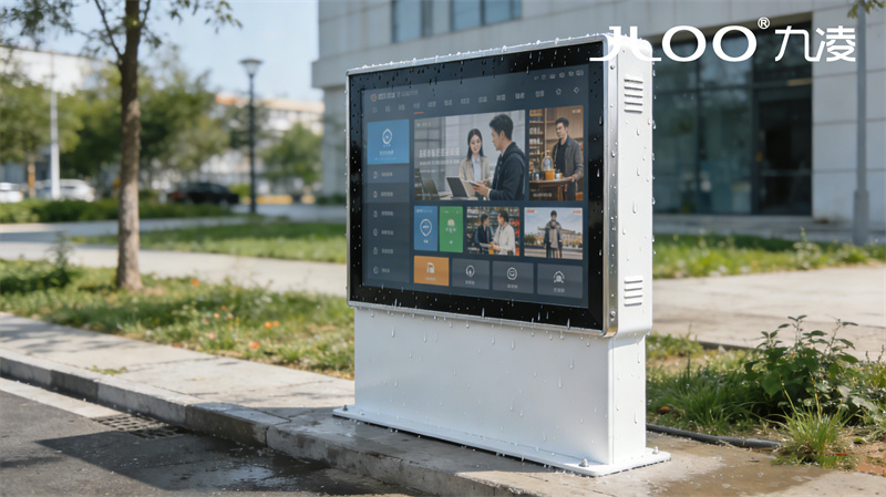 2026年最新：JLOO九凌丨49寸户外广告机档案馆轻薄机身AG防眩光强光清晰画质