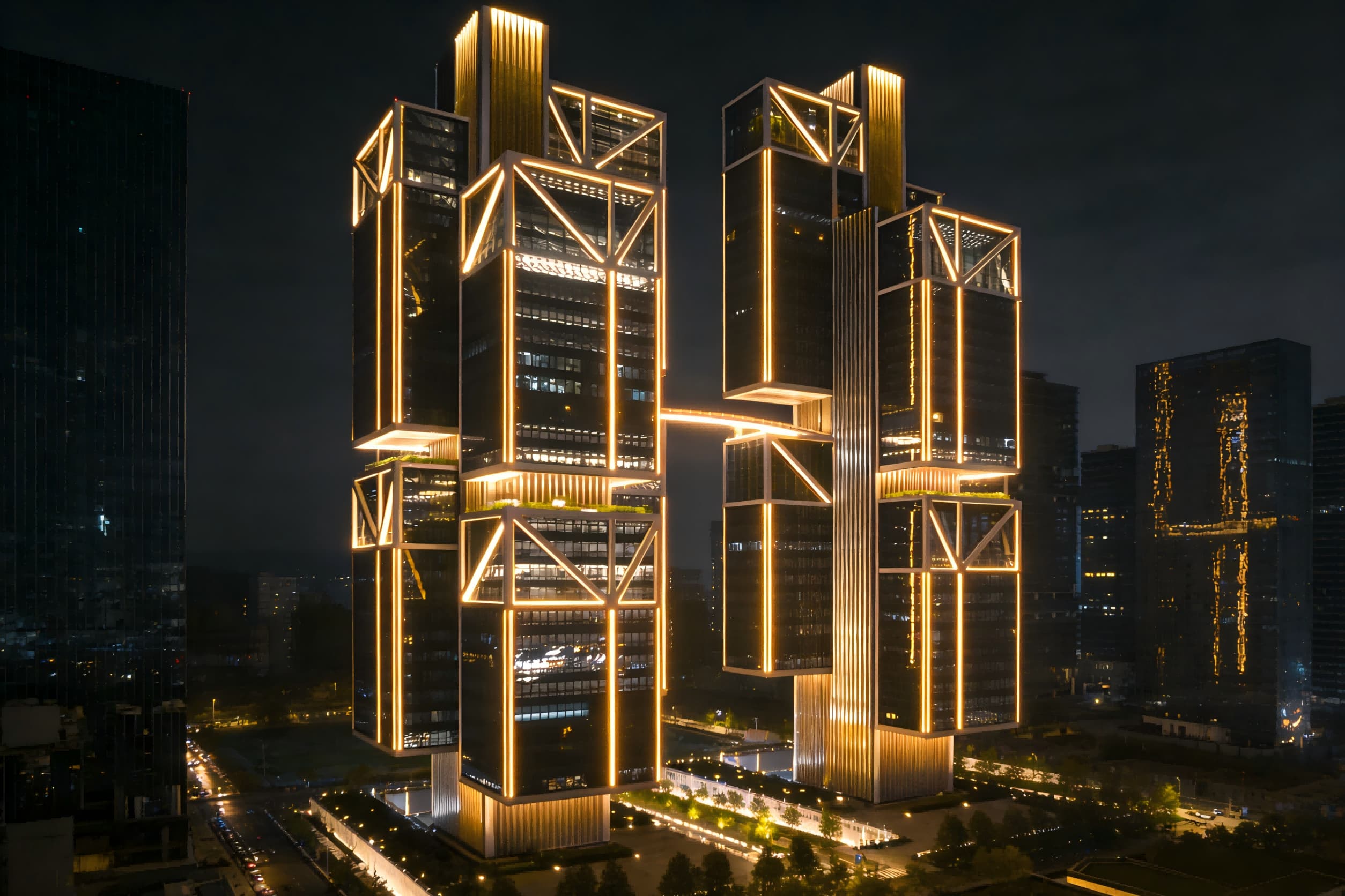 JBOAN金博安：LED霓虹灯超高层夜间照明工程级灯具生产厂商