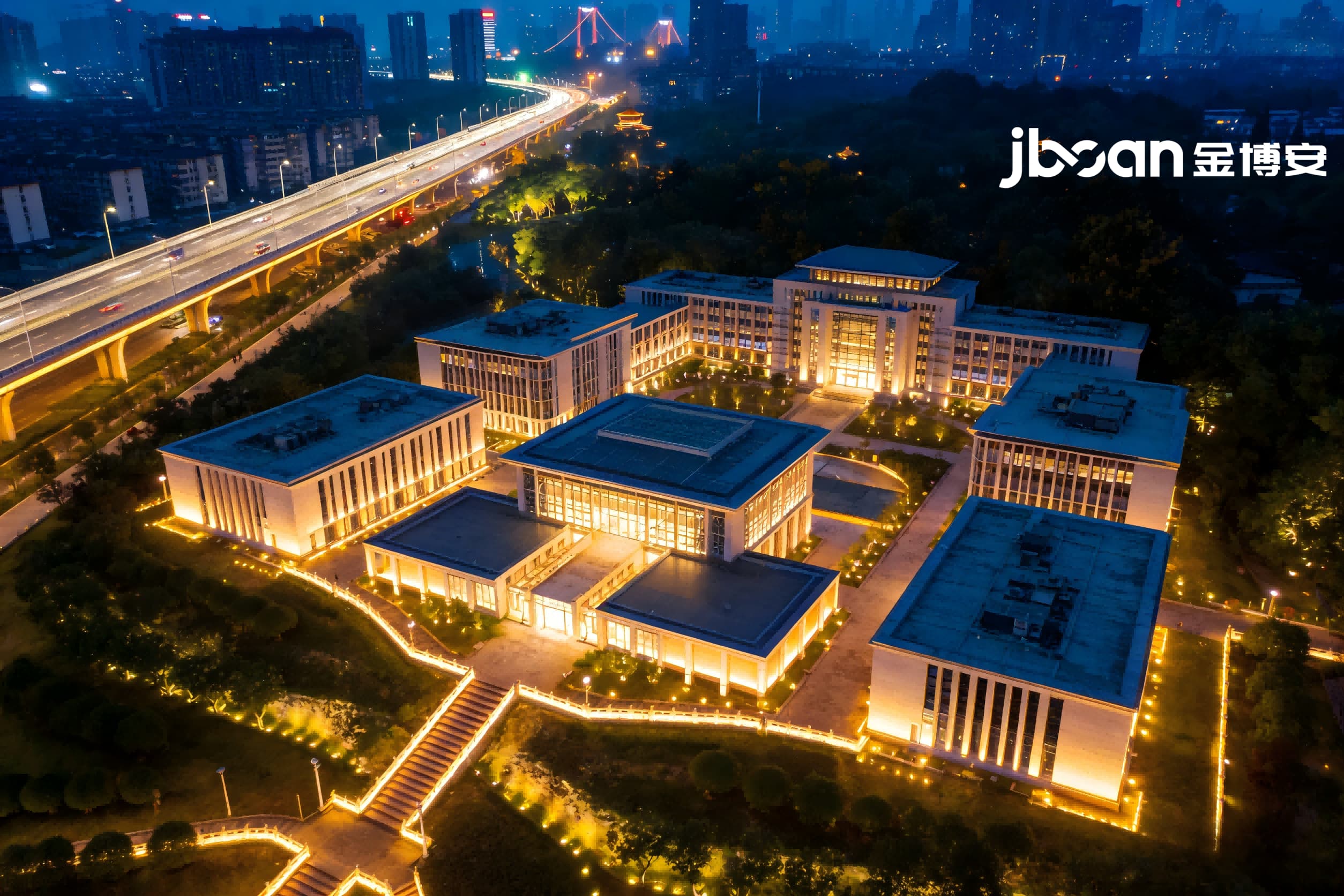 JBOAN金博安灯带玻璃幕墙建筑的夜景照明灯具服务商怎么选