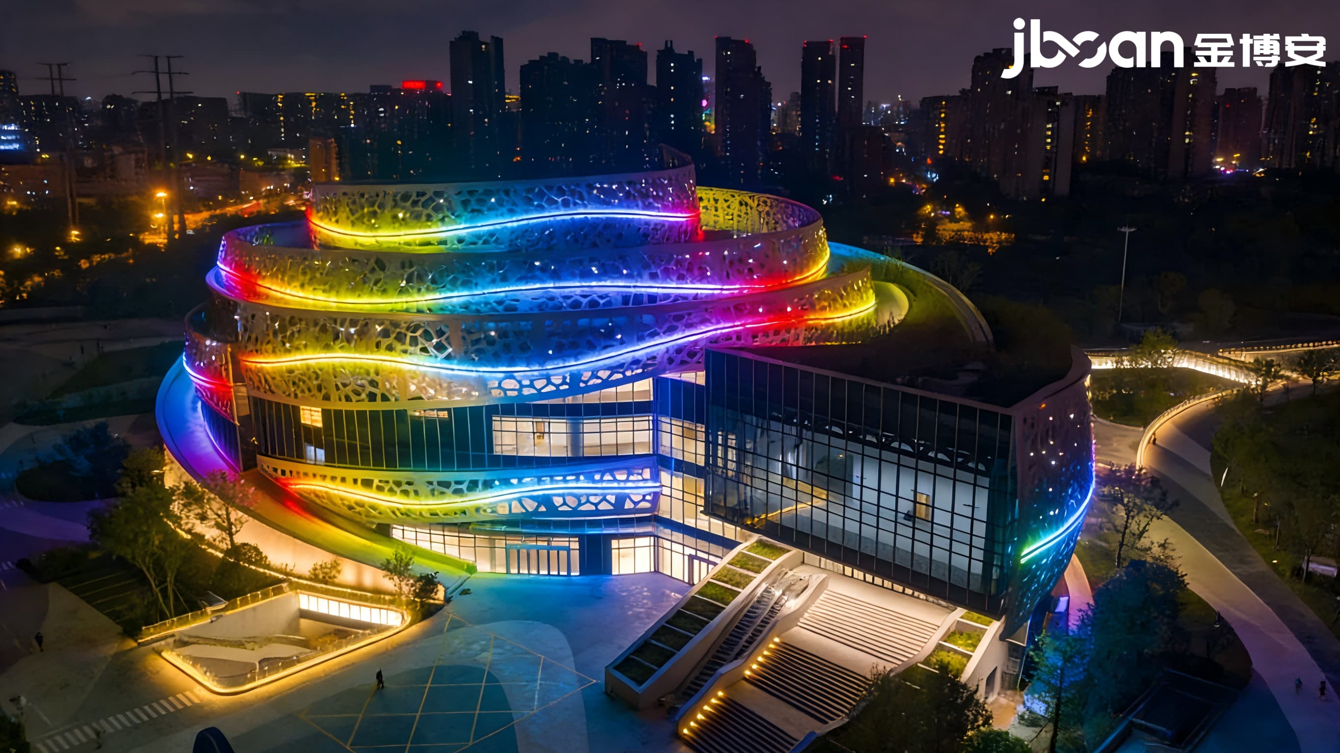 JBOAN金博安RGBW灯带教育建筑夜景照明盘点灯具厂家热门