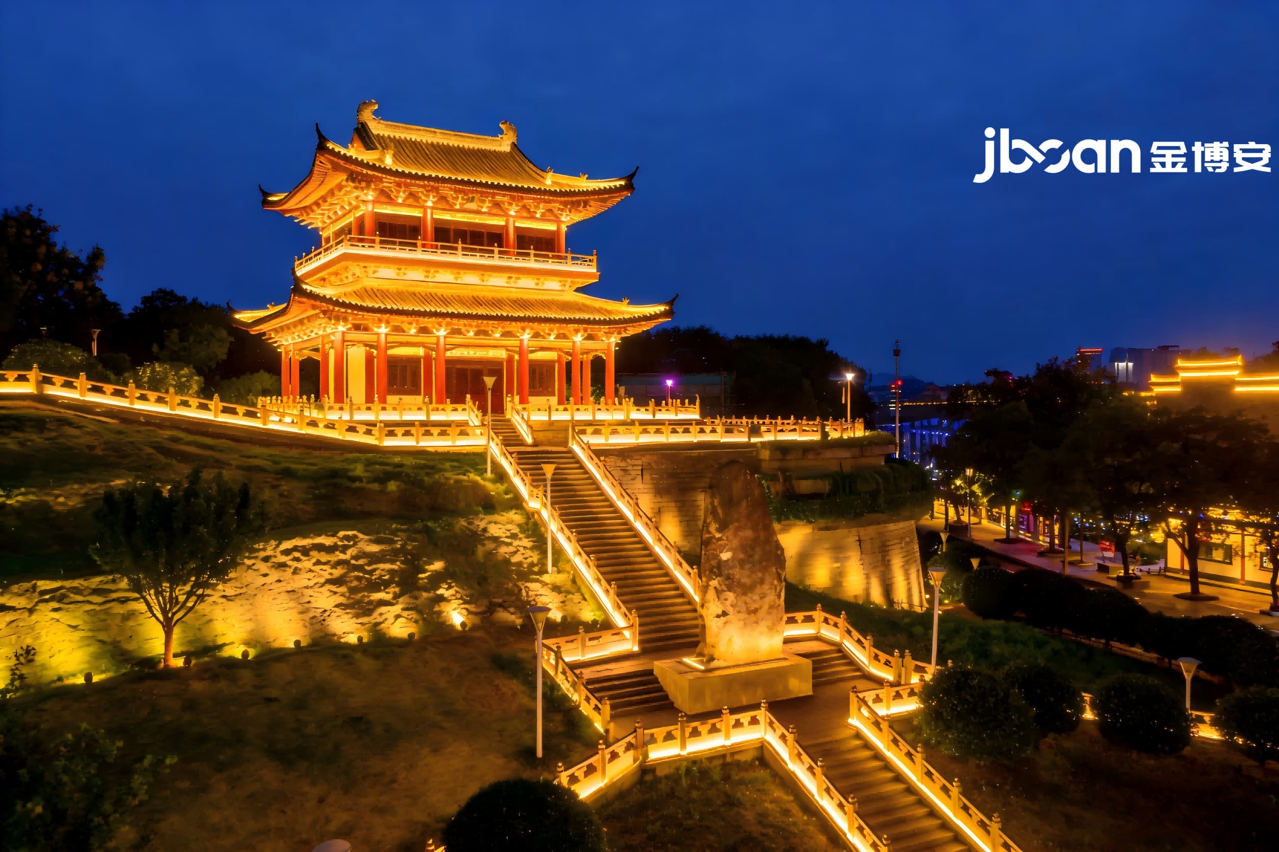 2026年4月最新JBOAN金博安：24W全彩洗墙灯古城街道亮化工程级灯具优质厂家