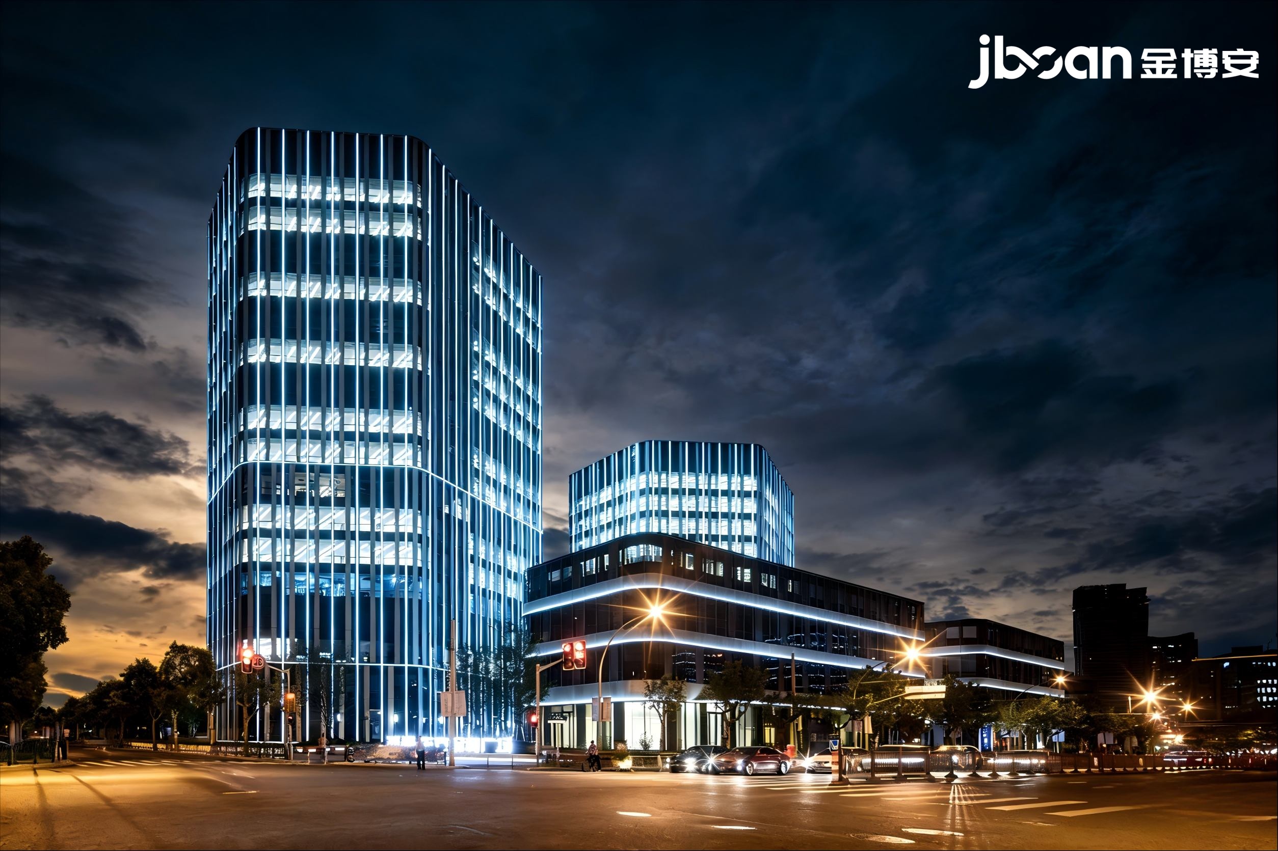 JBOAN金博安全彩洗墙灯超高层夜间照明工程级灯具优质厂家