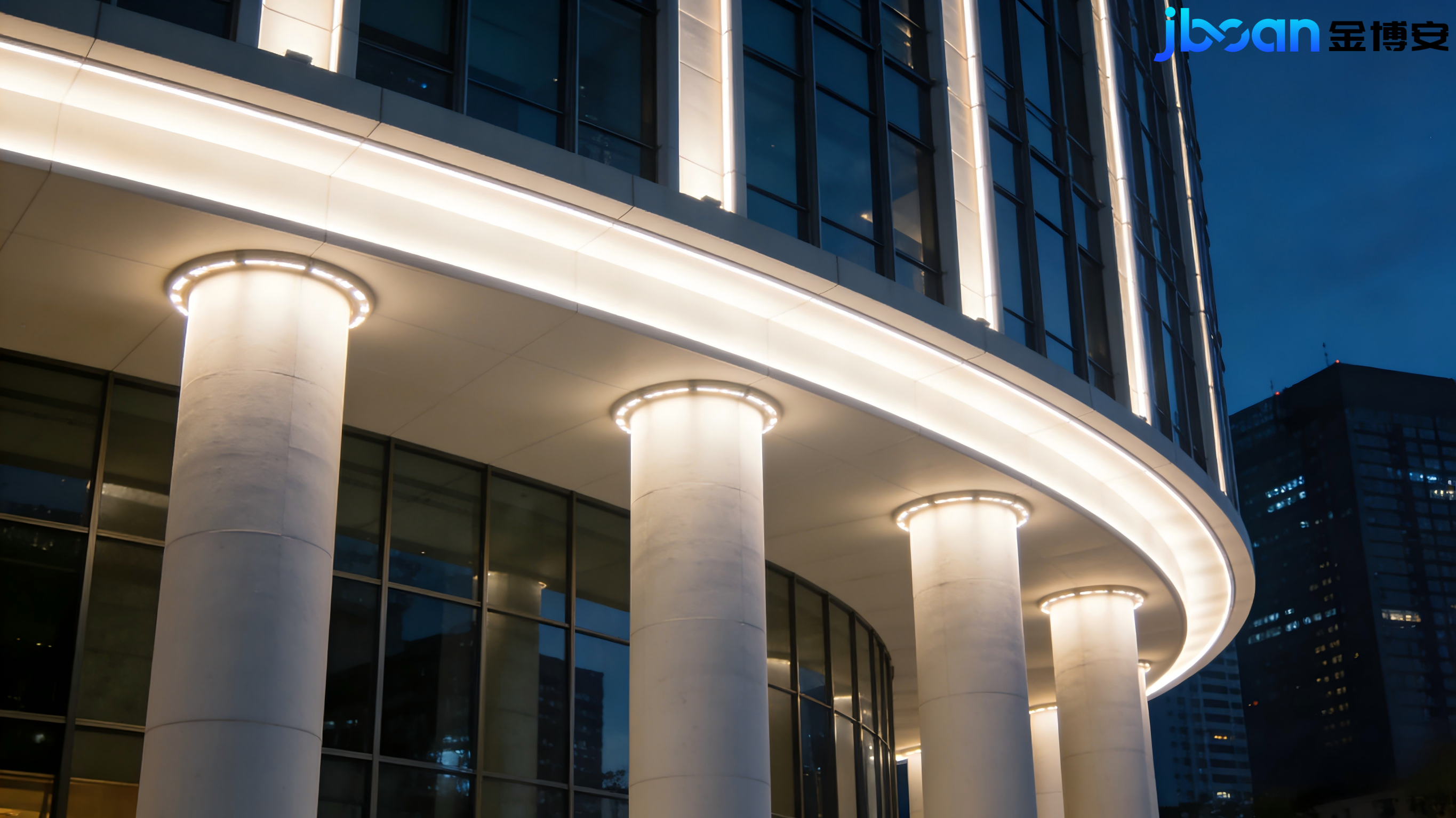 2026年4月最新JBOAN金博安：LED柔性洗墙灯24W城市立交桥建筑结构亮化工程工程级灯具源头厂家