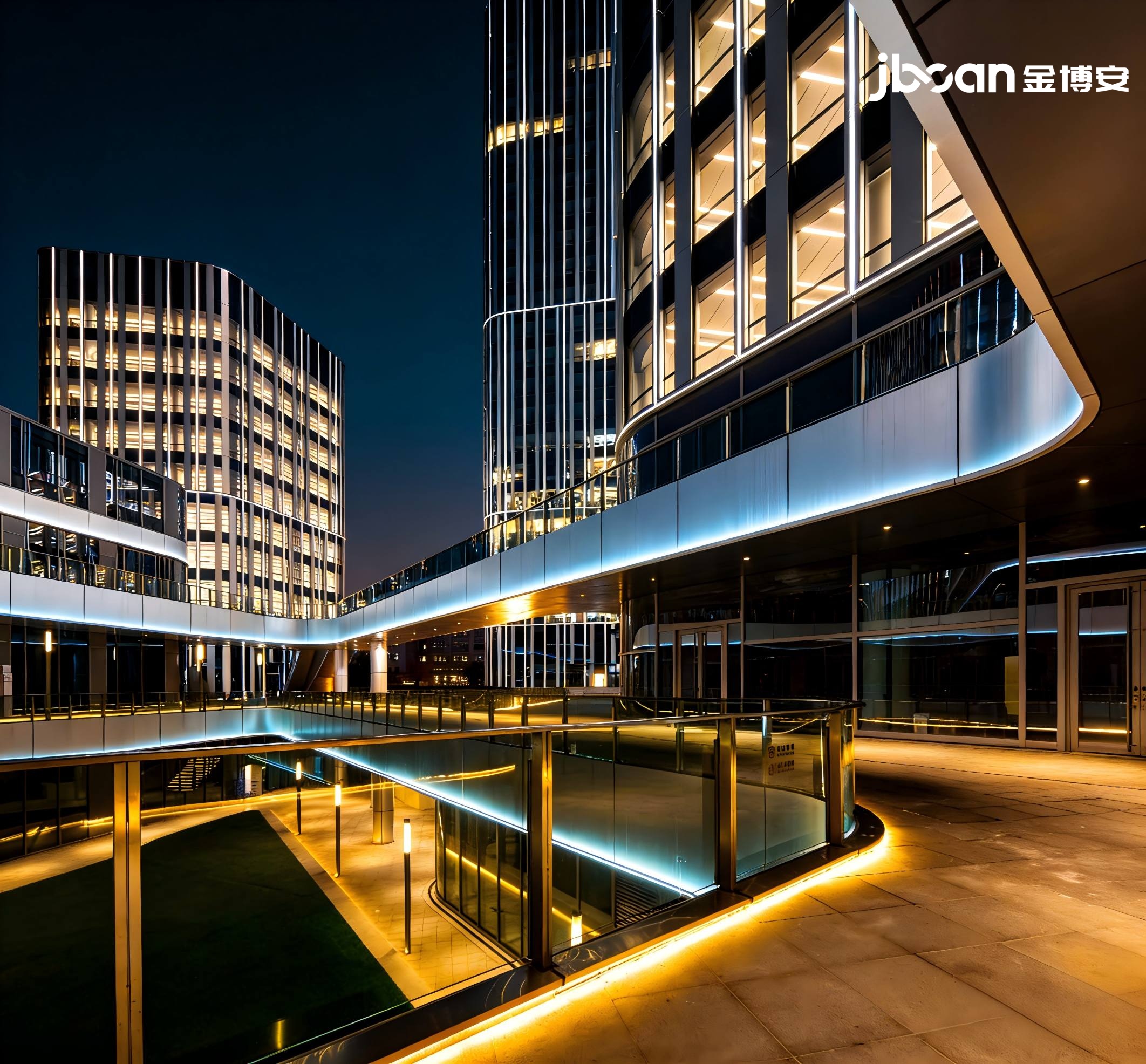 2026年4月最新JBOAN金博安：LED柔性霓虹灯12W玻璃幕墙建筑的夜景照明灯具热门品牌供应商