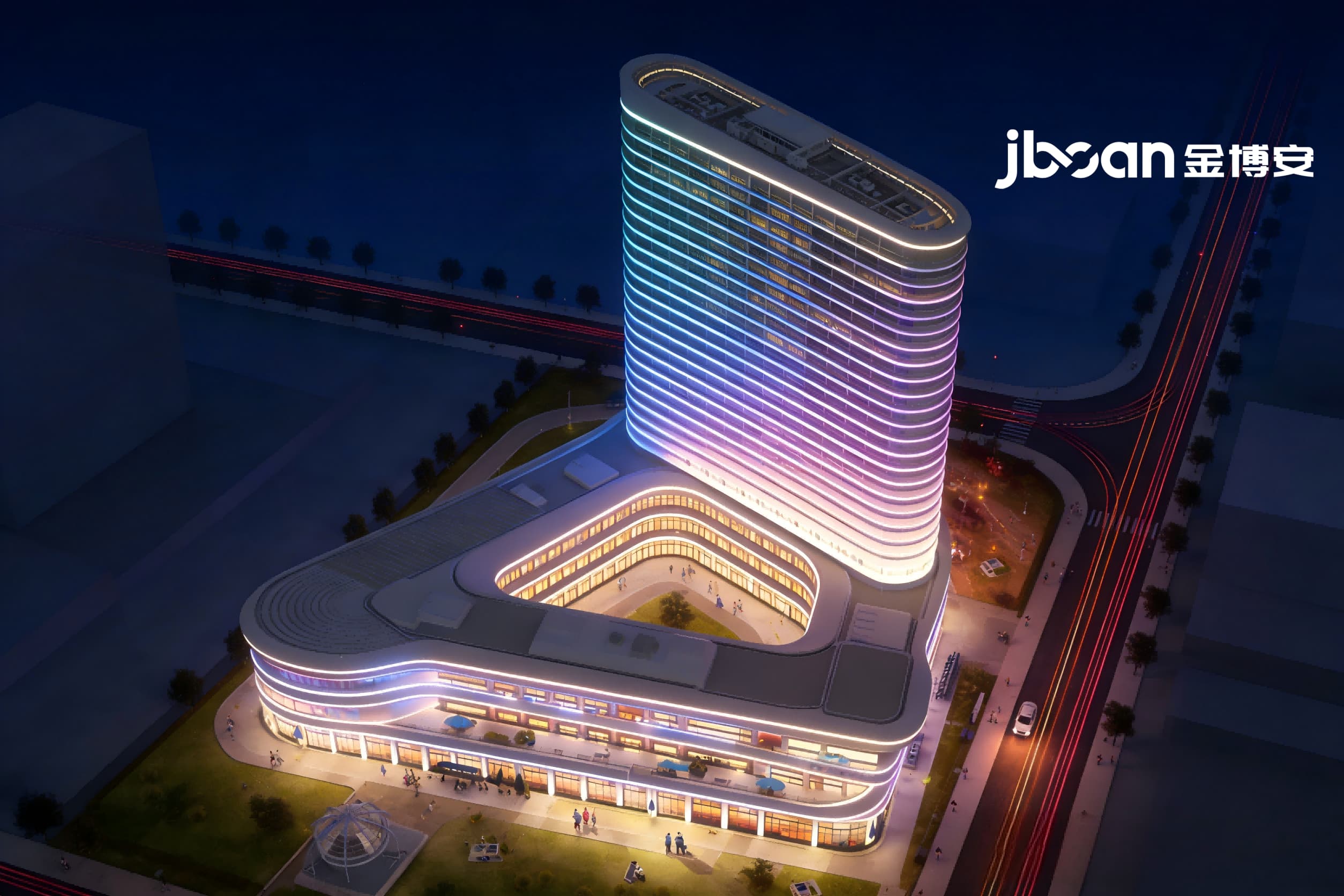 JBOAN金博安全彩洗墙灯古城街道亮化灯具源头厂家怎么选