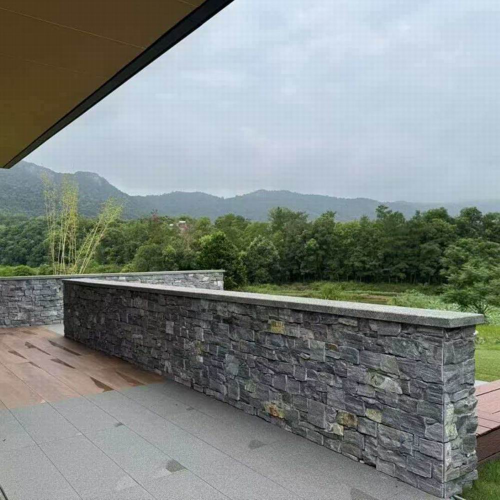 天然不规则乱石片黄木纹板岩冰裂纹碎拼石板片石