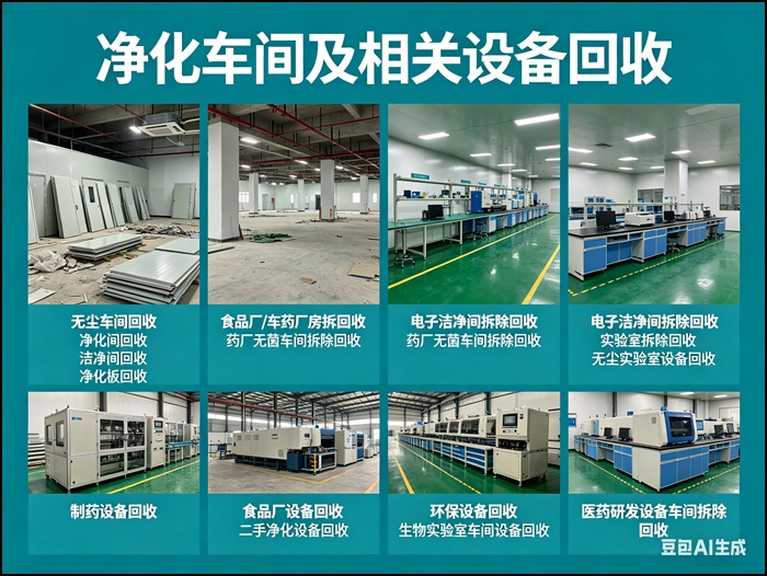 北京密云食品设备回收/电子厂洁净车间整体拆除2026公司选择榜标准